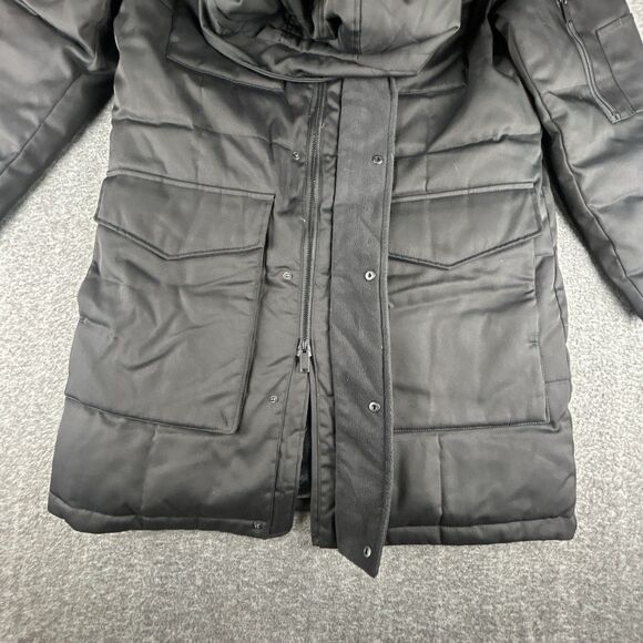 Karl Lagerfeld Paris Down Parka Mens Sz L Black Faux Fur Lined NWOT MSRP $695 - Picture 2 of 15